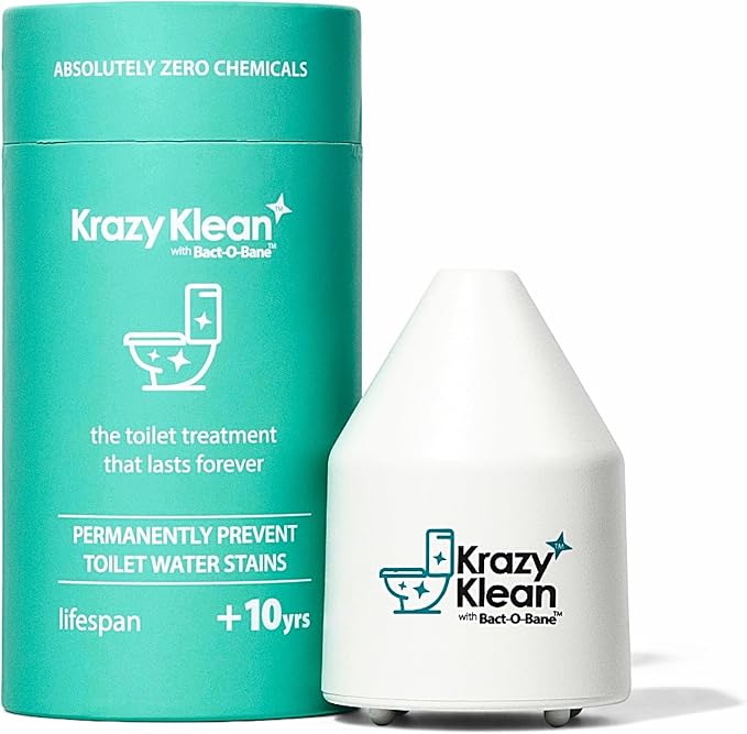 Krazy Klean Automatic Toilet Cleaner - Continuous Flush Cleaning System - Helps Reduce Buildup & Stains - Easy to Install, No Daily Scrubbing - 2 Count